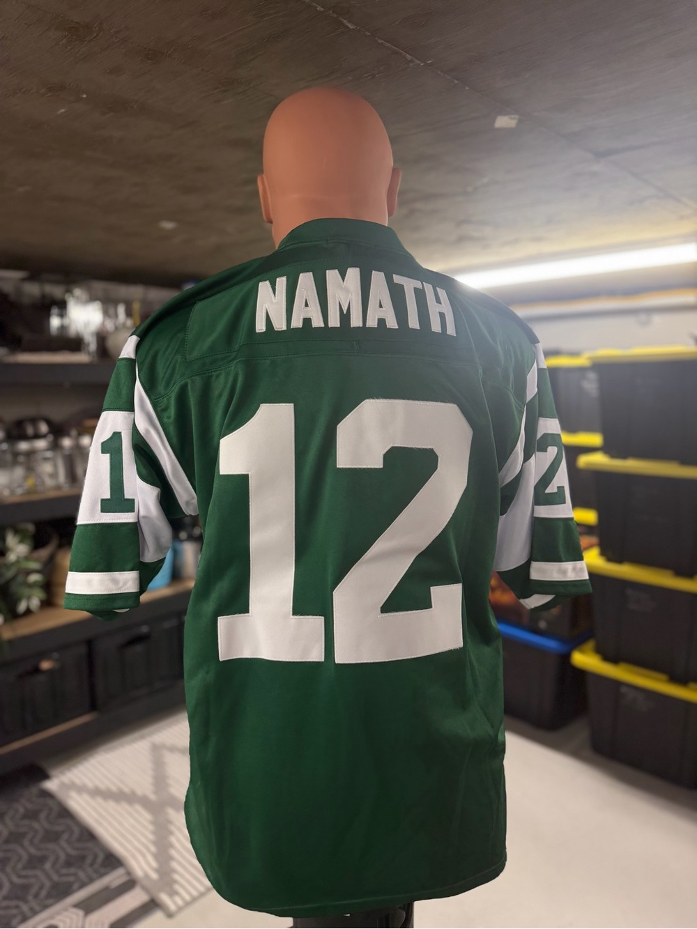 Official Mitchell & Ness Green Namath #12 Football Jersey - Men's
